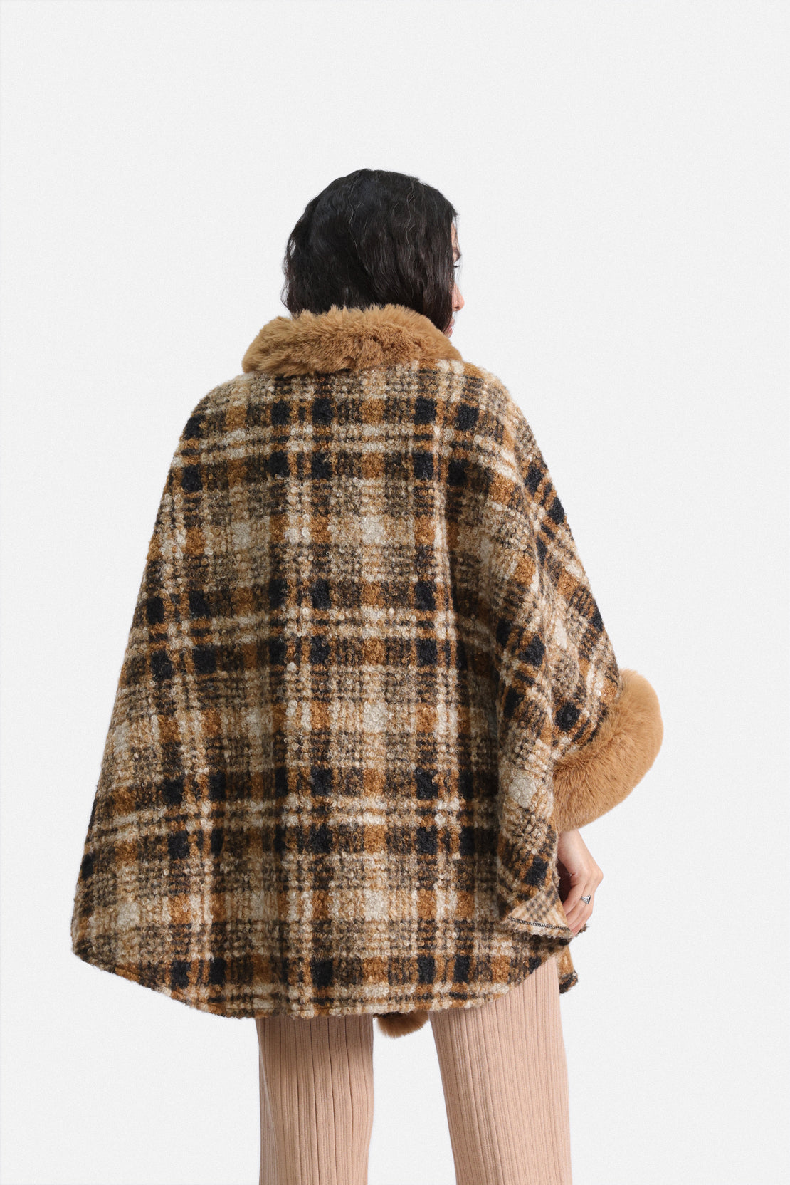 Checked Cape Shawl