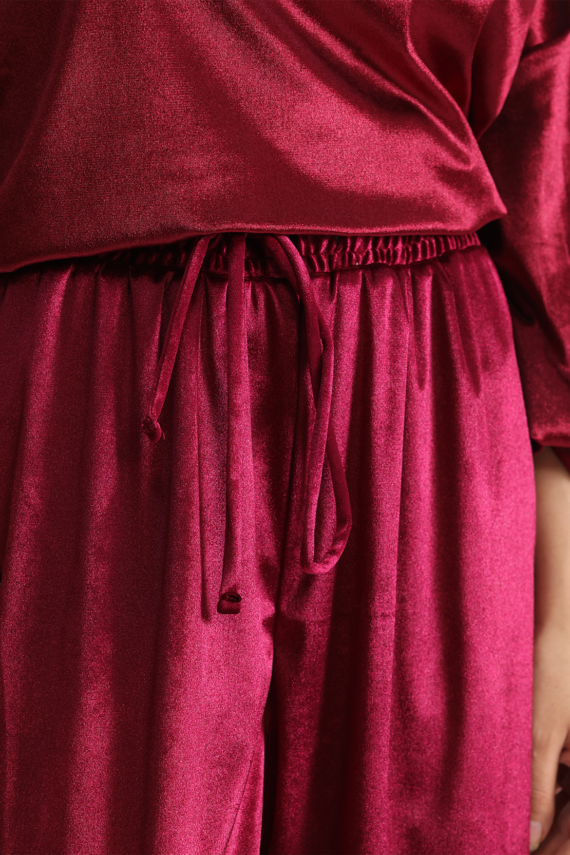 Co-ord set velvet trousers