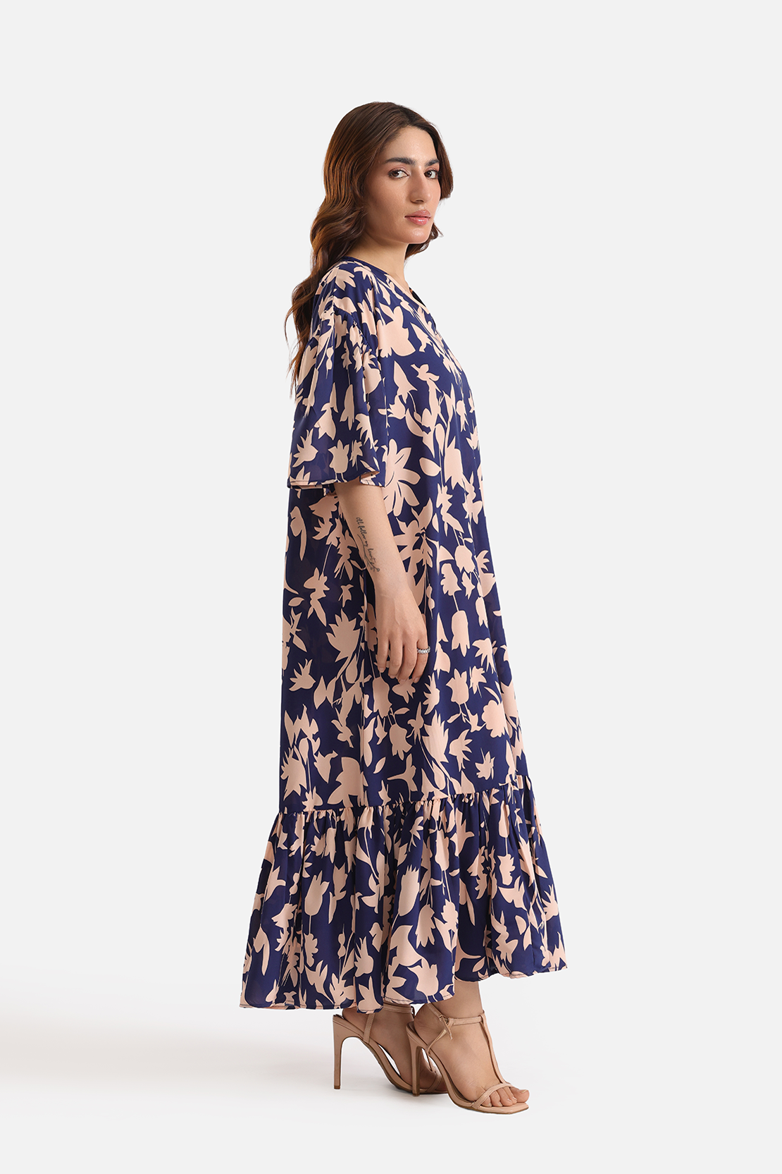 Floral printed maxi dress
