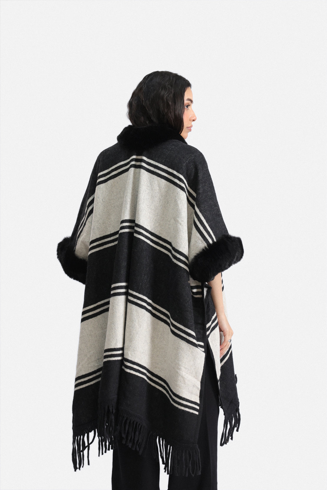 Striped Cape Shawl