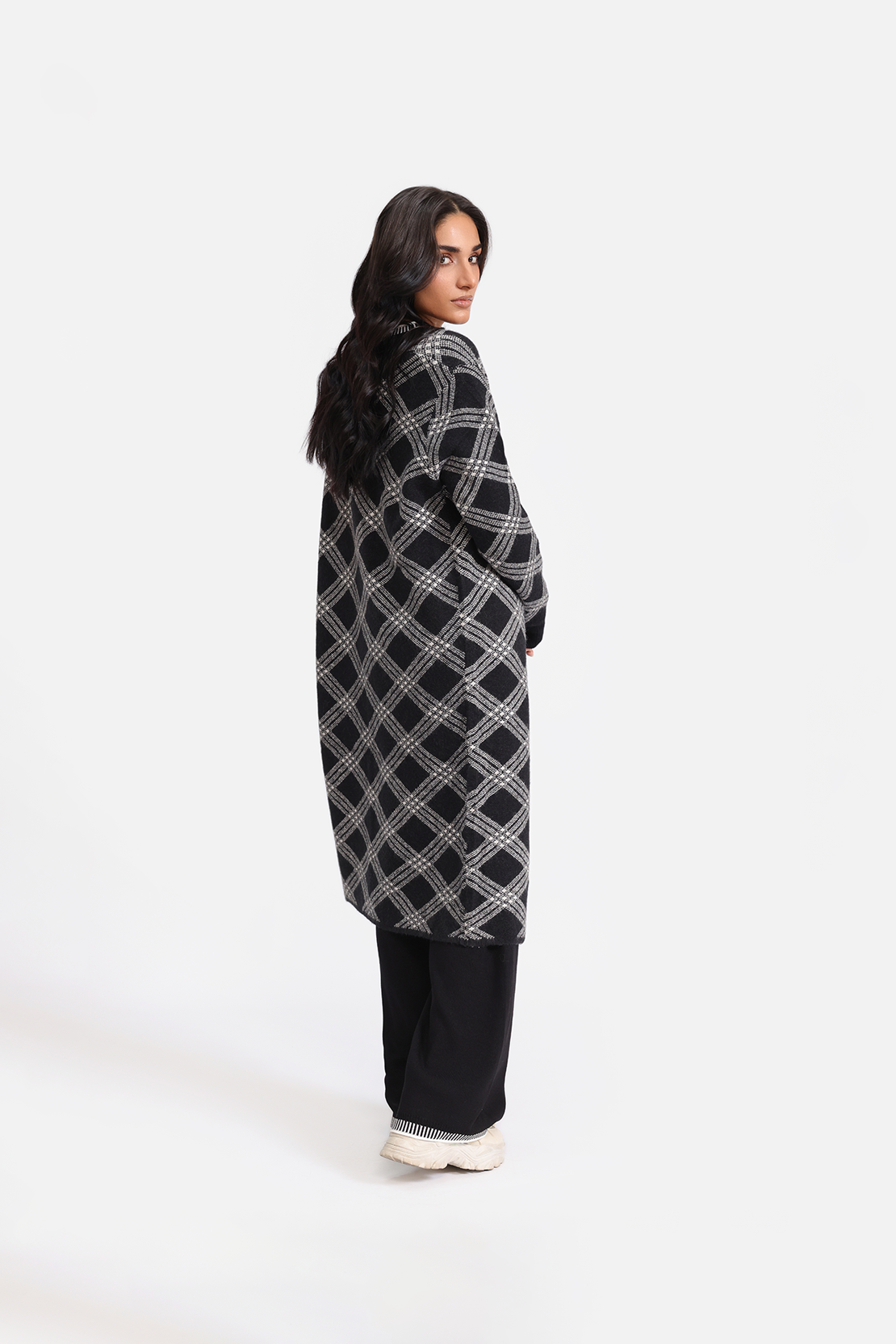 PATTERNED LONG CARDIGAN