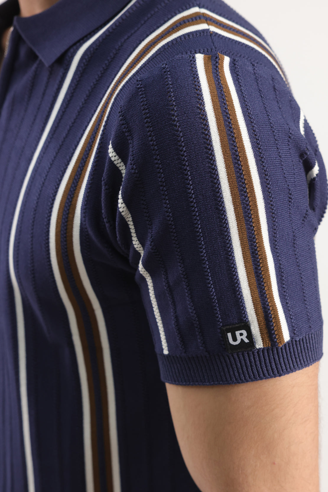 Quarter Zip-Up Polo Shirt
