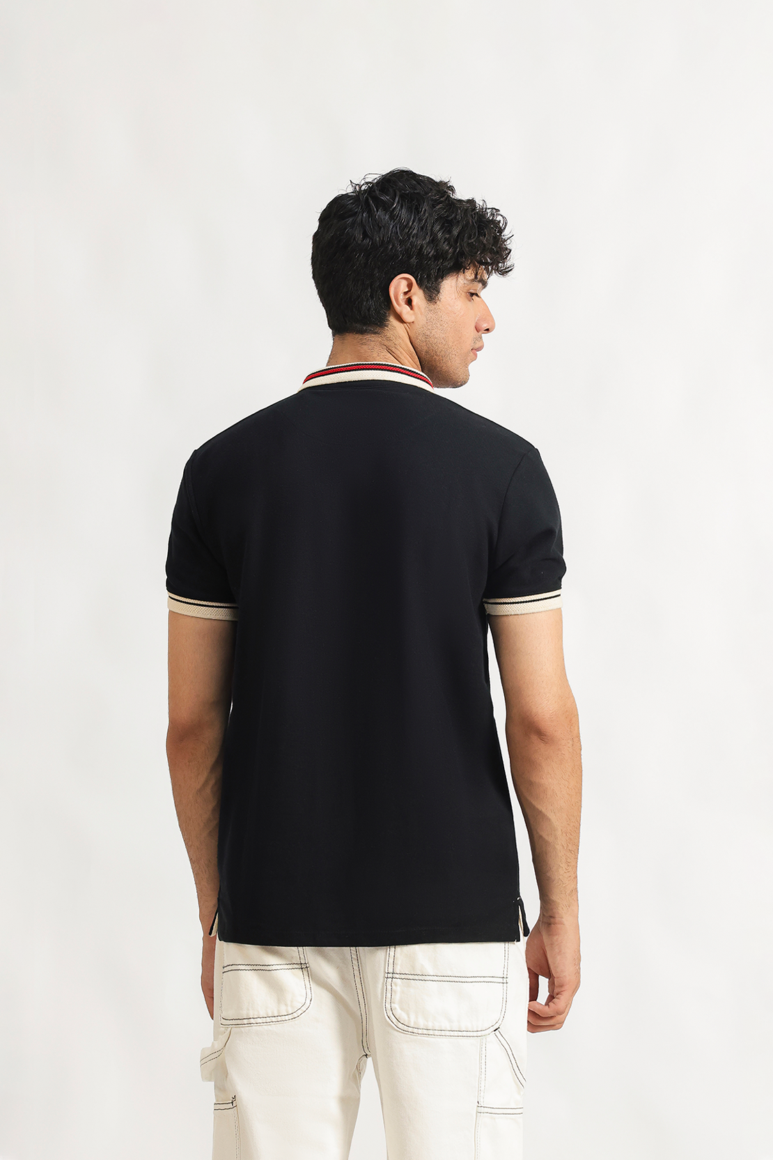 Pique tipped polo
