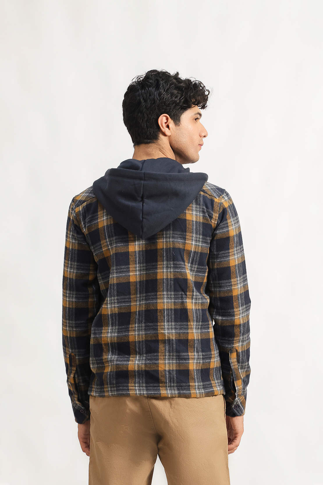 Flannel Hooded shacket