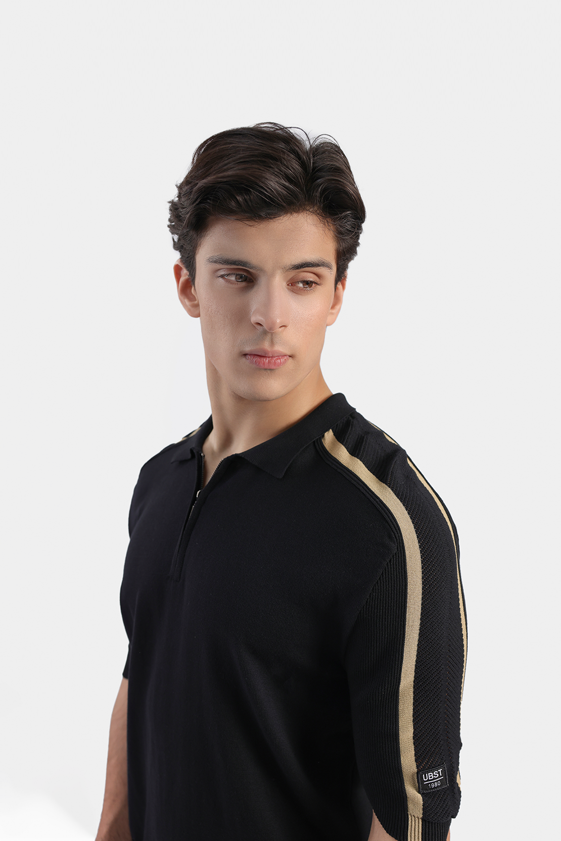 Half Zip Pique Polo