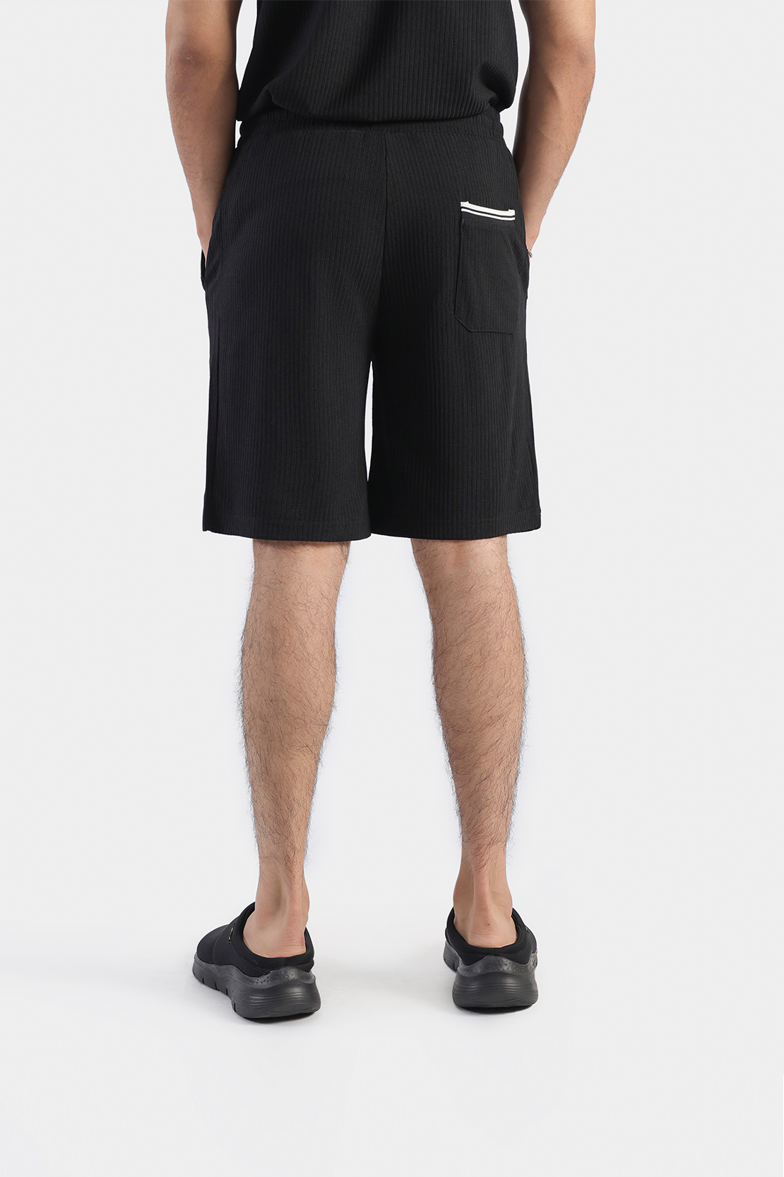 MEN COORD SET RIBBED SHORTS