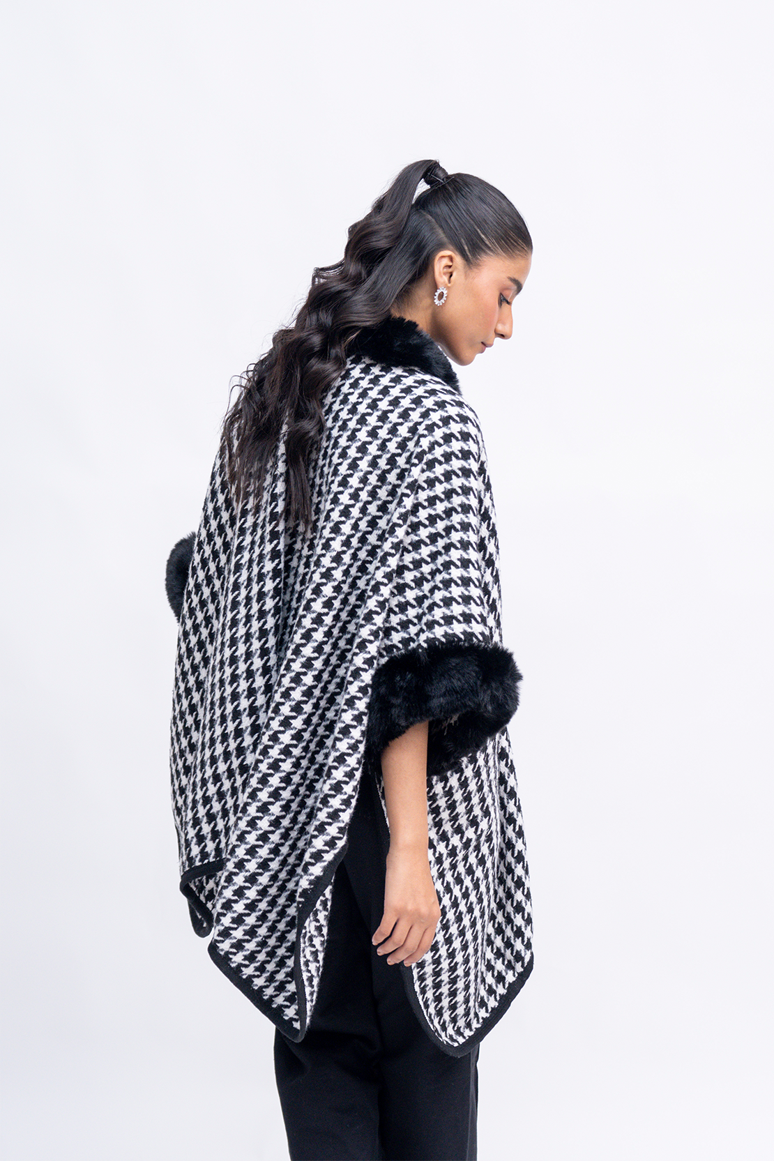 Ladies Striped Cape Shawl