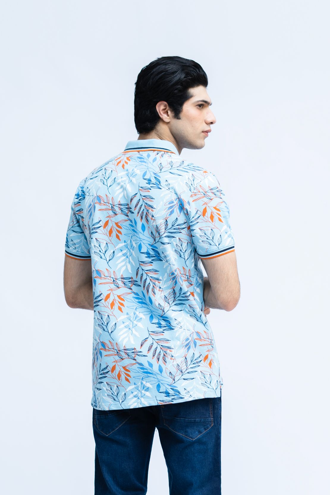 Floral Print Polo