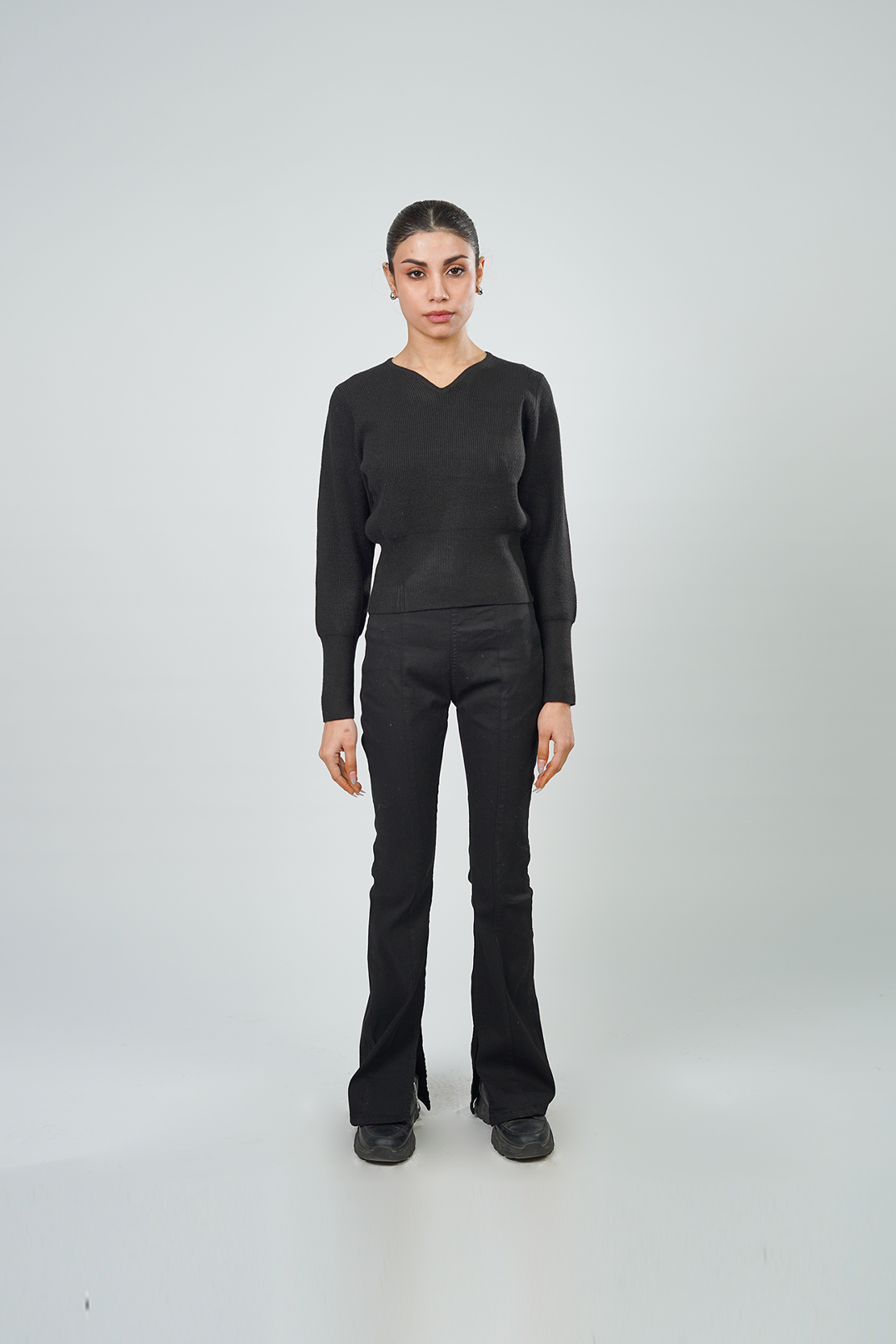 Ladies Stylish V-Neck Sweater