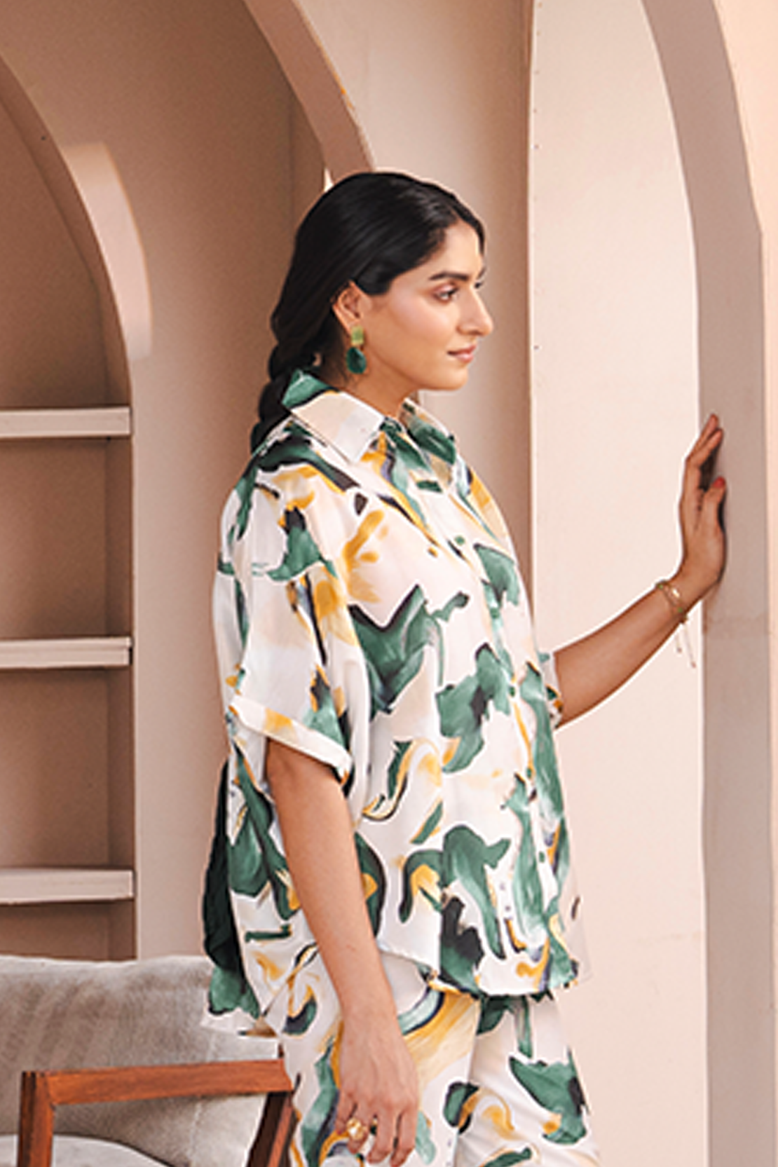Printed Co-ord Set Shirt