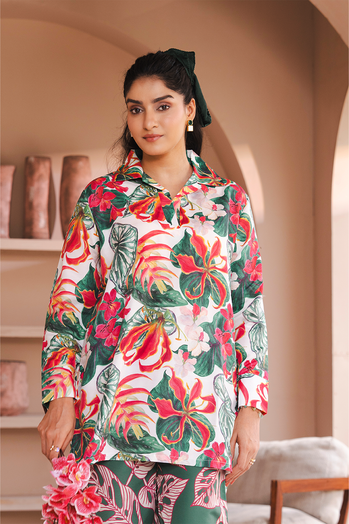 Printed Co-ord Set Shirt