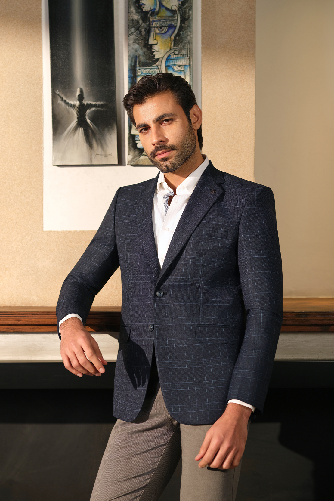 Tailored Checked Blazer