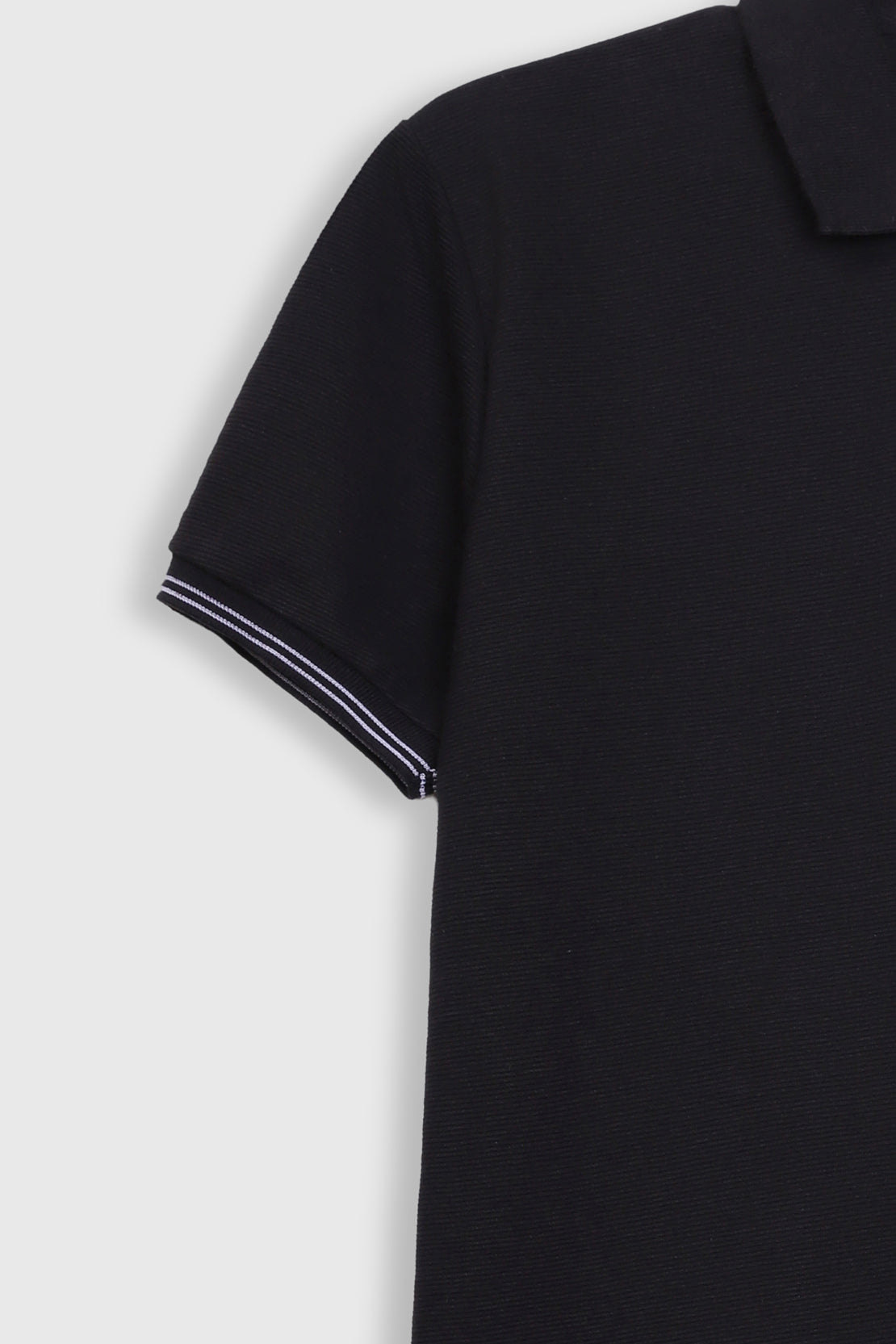 Textured polo shirt