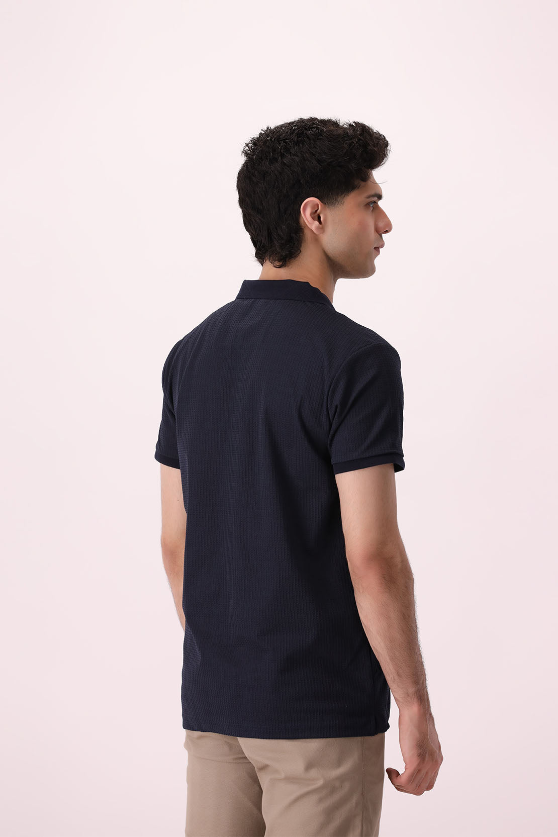 Knitted Half Zip Polo