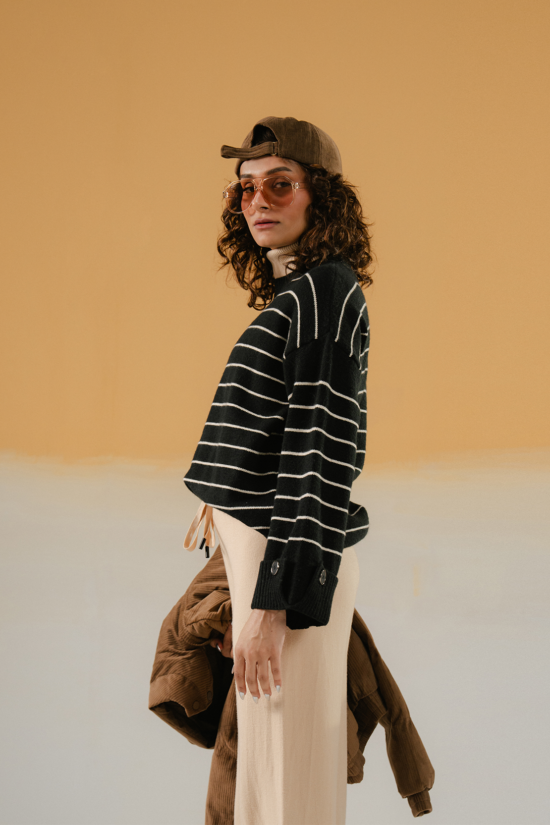 Ladies Striped Sweater