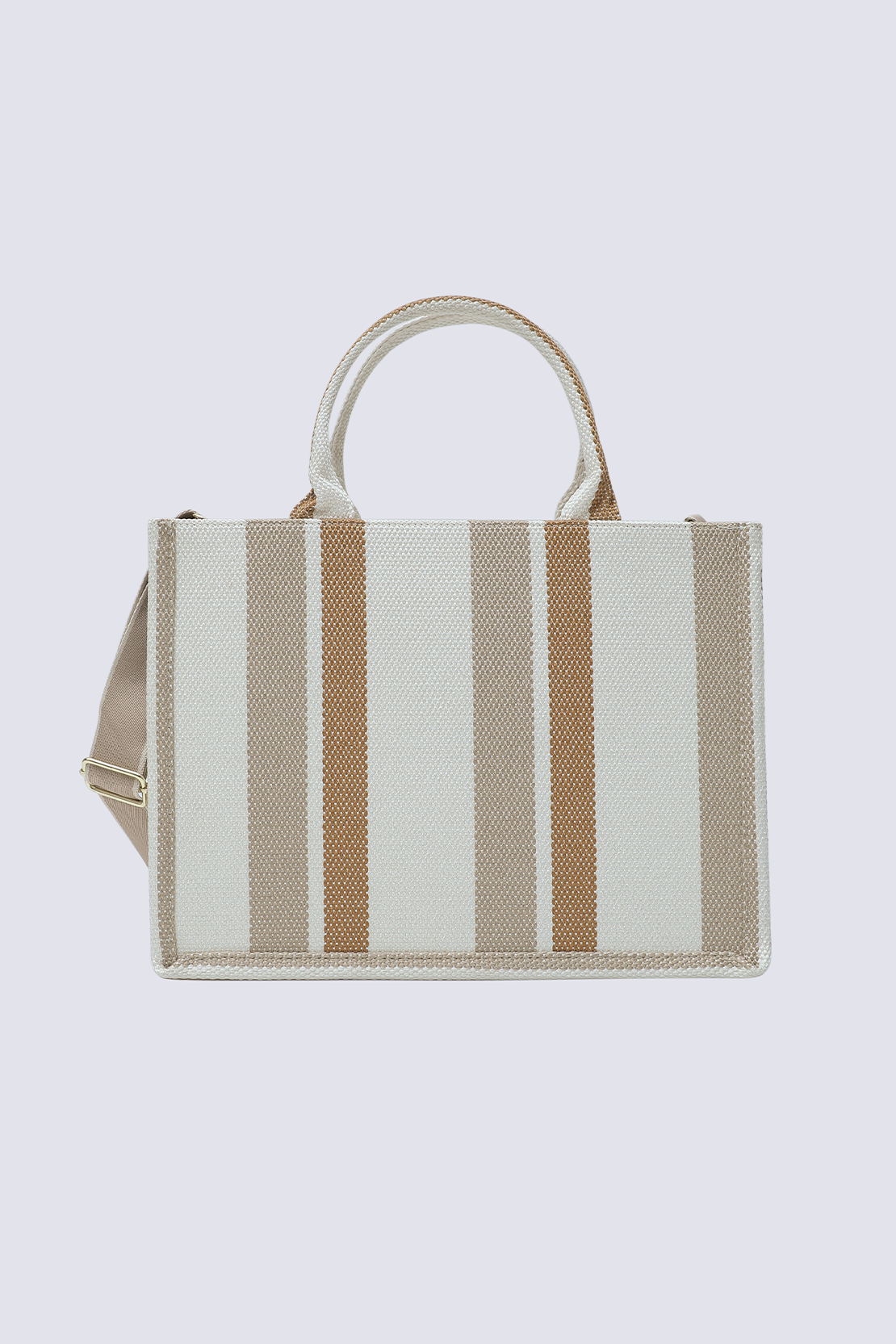 Striped Canvas Tote Bag