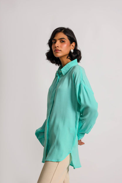Women Oversize Button Down Shirt