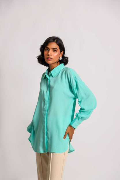Women Oversize Button Down Shirt