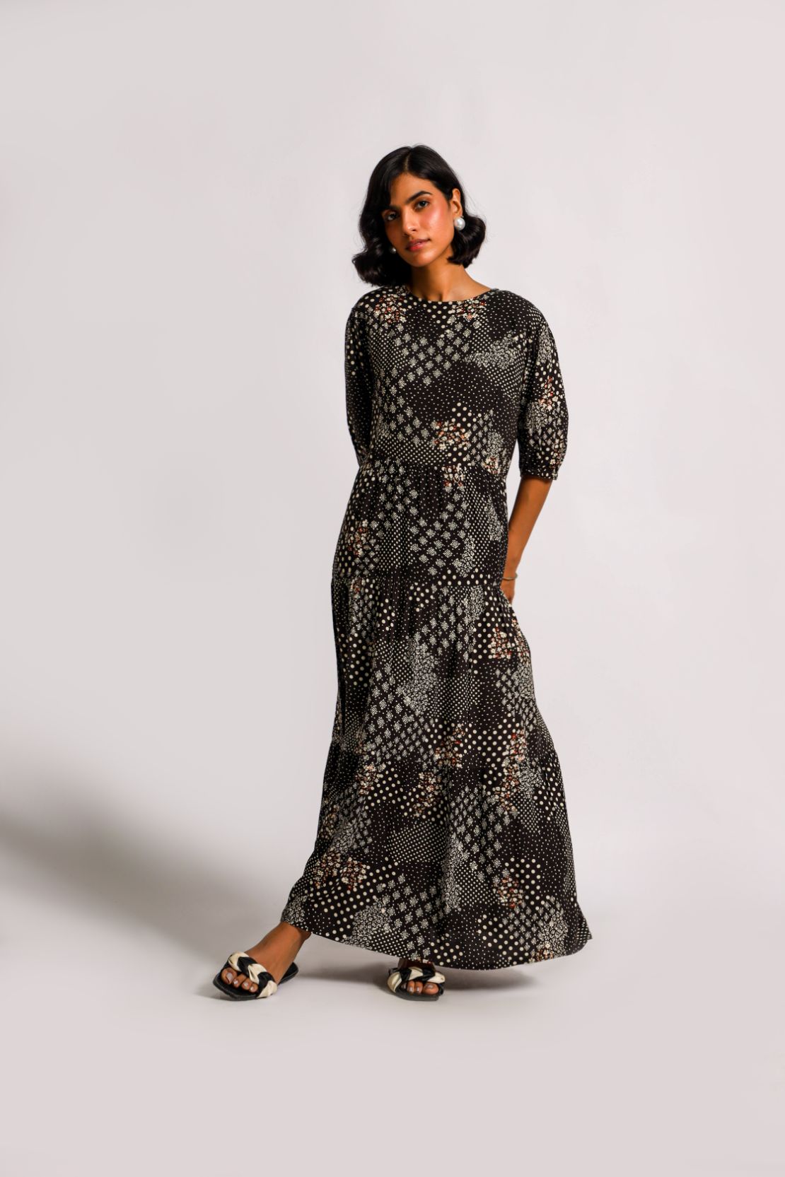 Ladies Printed Long Dress