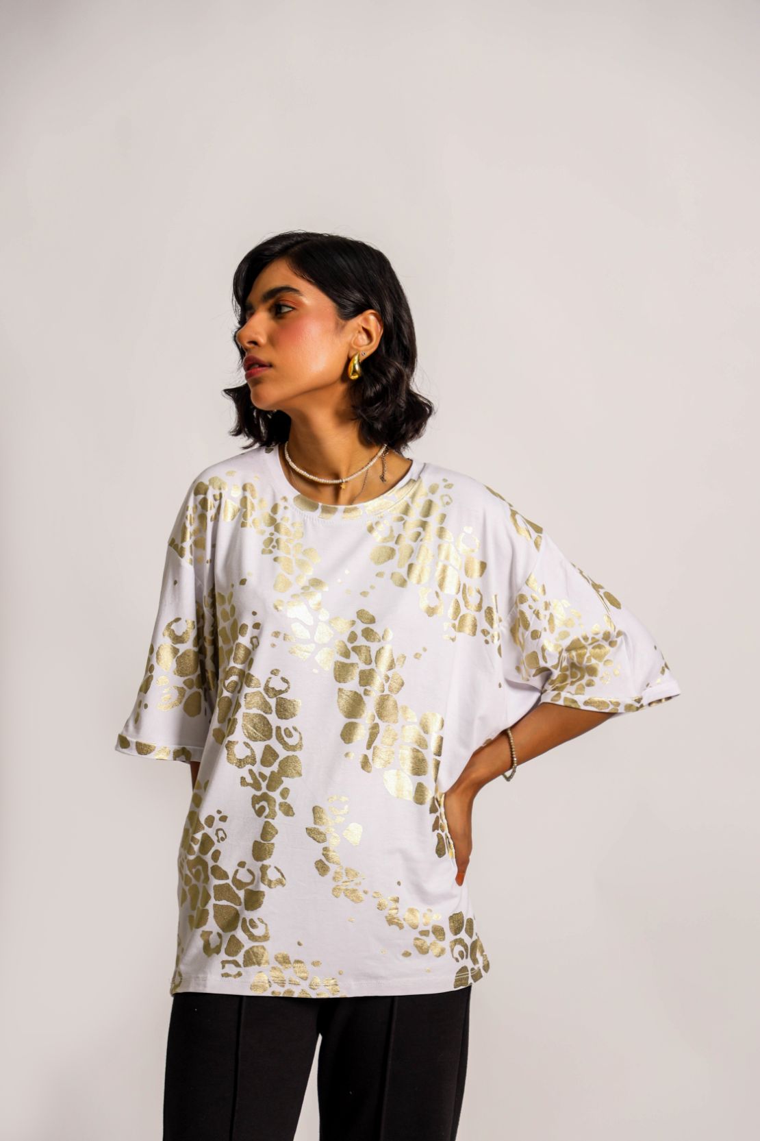 Ladies Jaquard Print Top