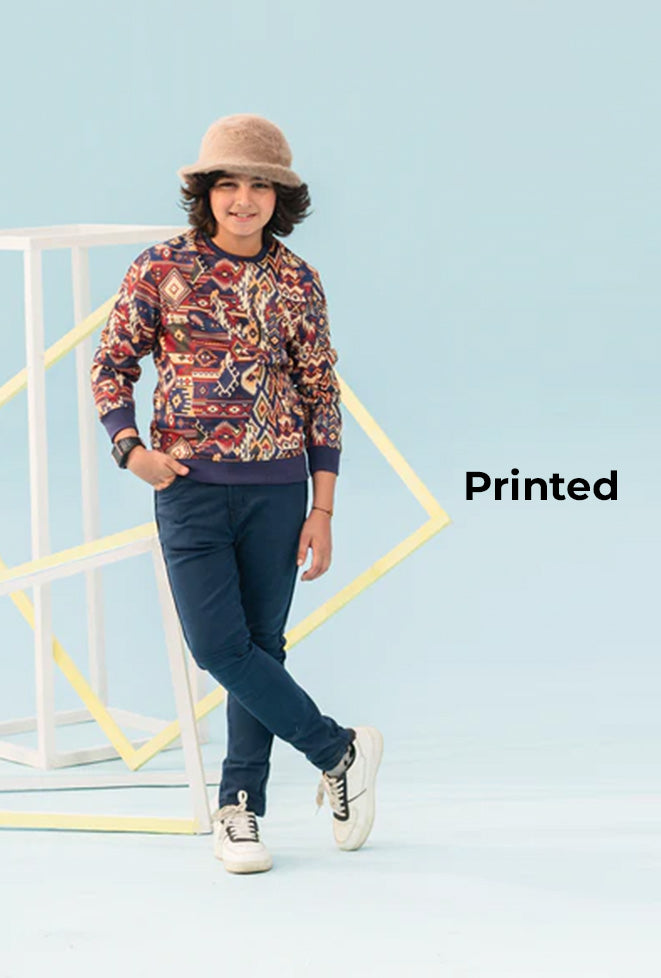 BOY PRINTED SWEATSHIRT & HODDIE