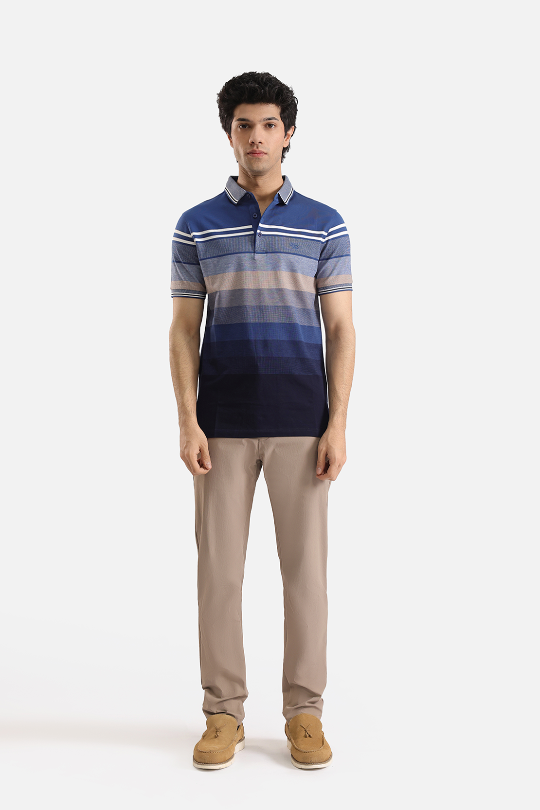 CLASSIC-FIT STRIPED POLO