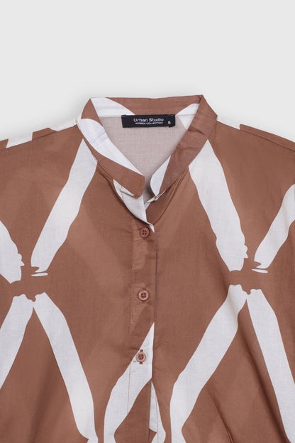 Co-ord set printed shirt