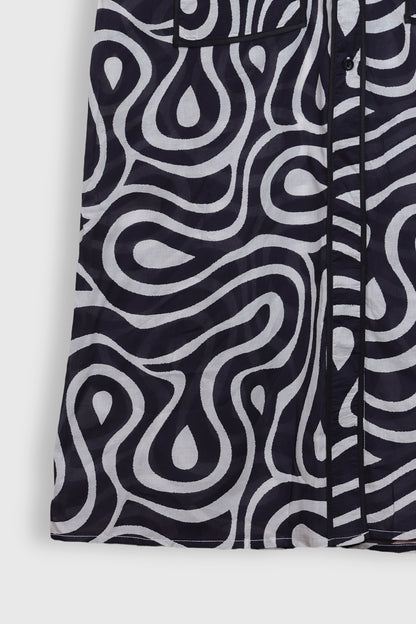 Printed Shirt Dress