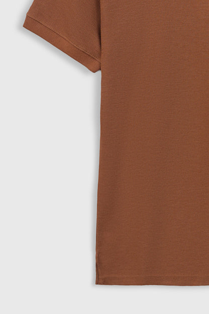 Quarter Zip-Up Polo Shirt