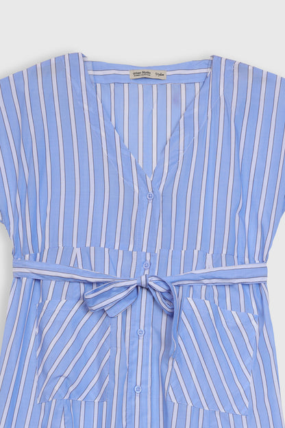 STRIPED SHIRT DRESS