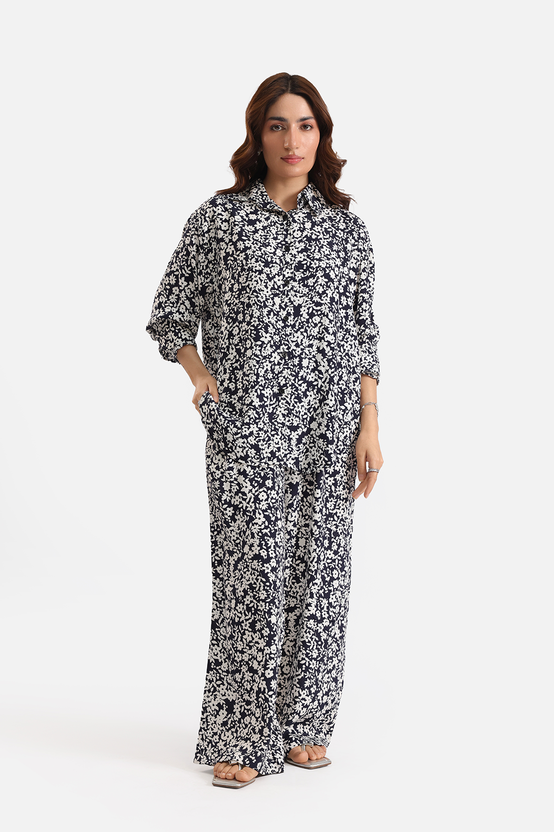 Co-ord set printed trousers