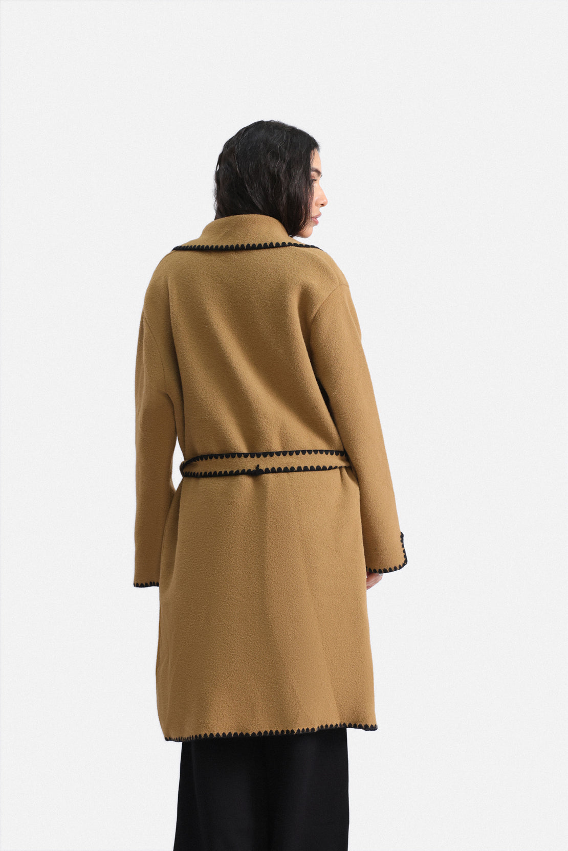 Contrast-Trim Coat