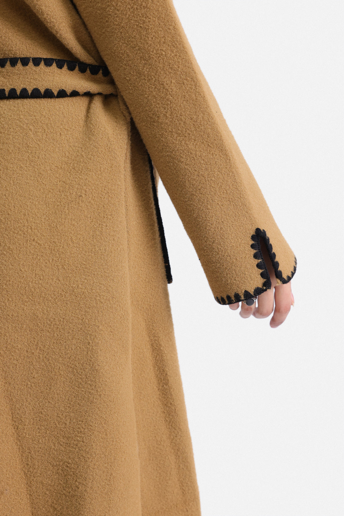 Contrast-Trim Coat