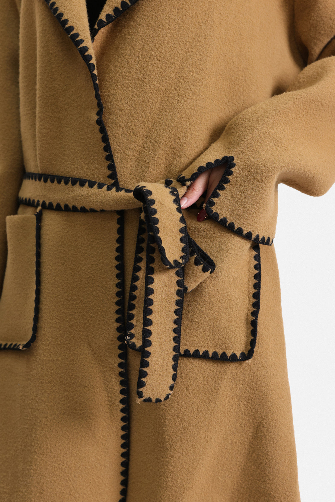 Contrast-Trim Coat
