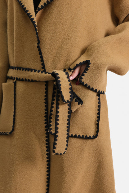 Contrast-Trim Coat