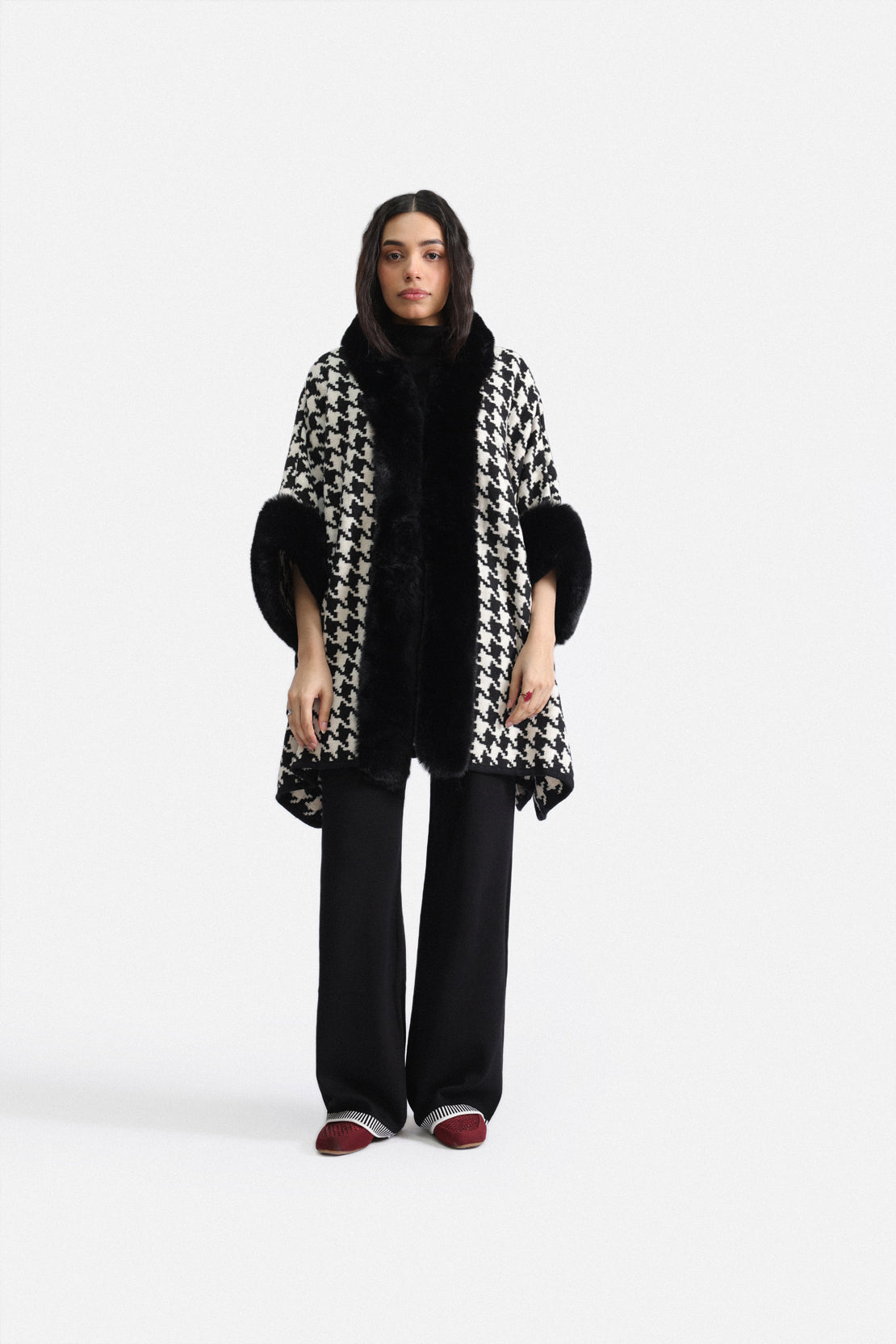 Houndstooth Cape Shawl