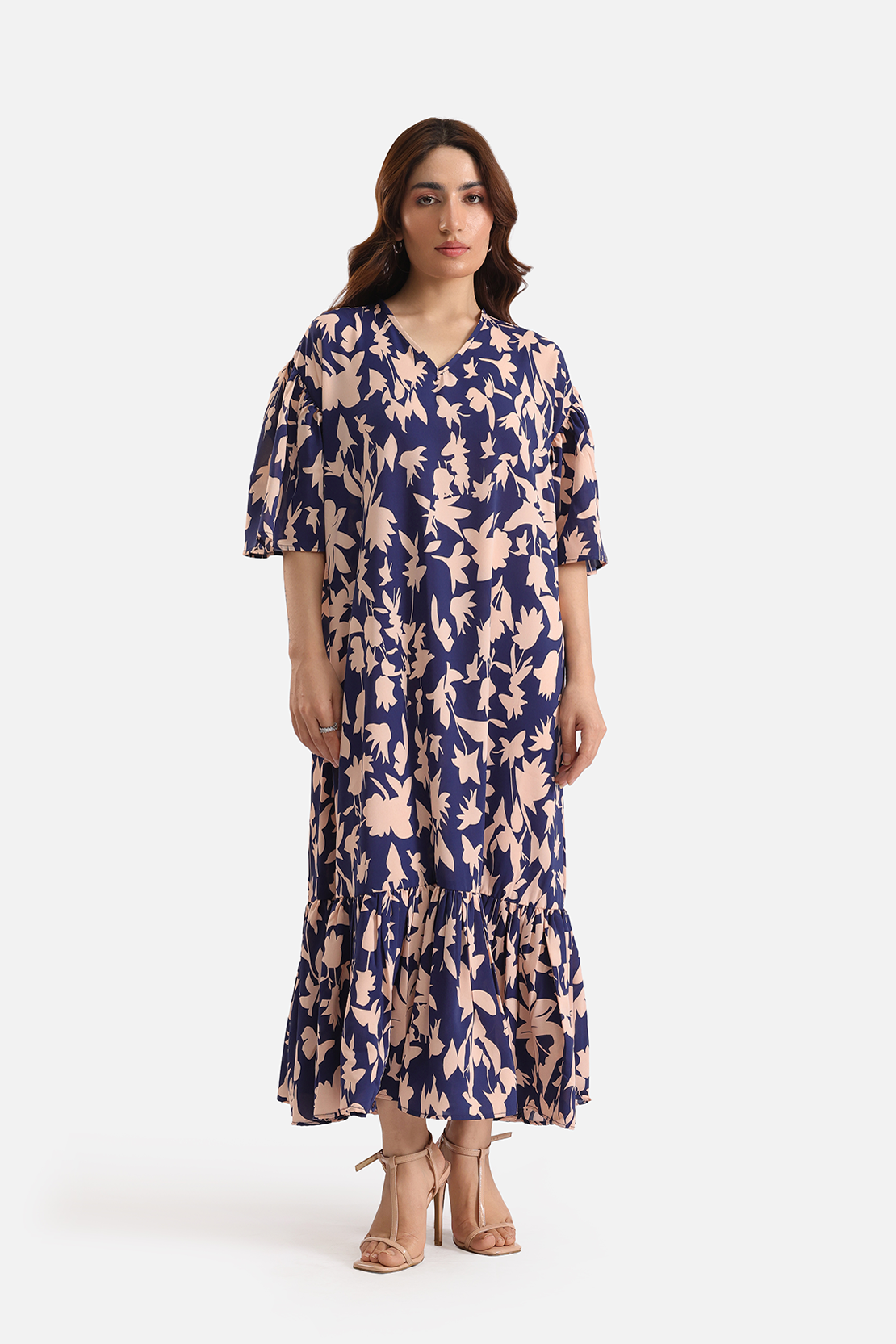 Floral printed maxi dress
