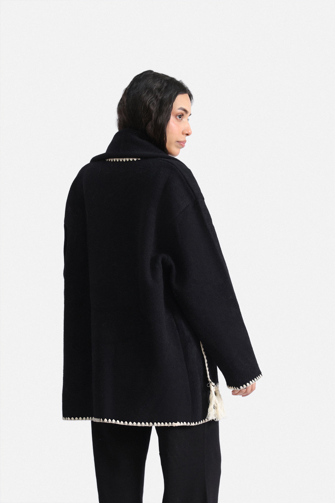 Coat with scarf