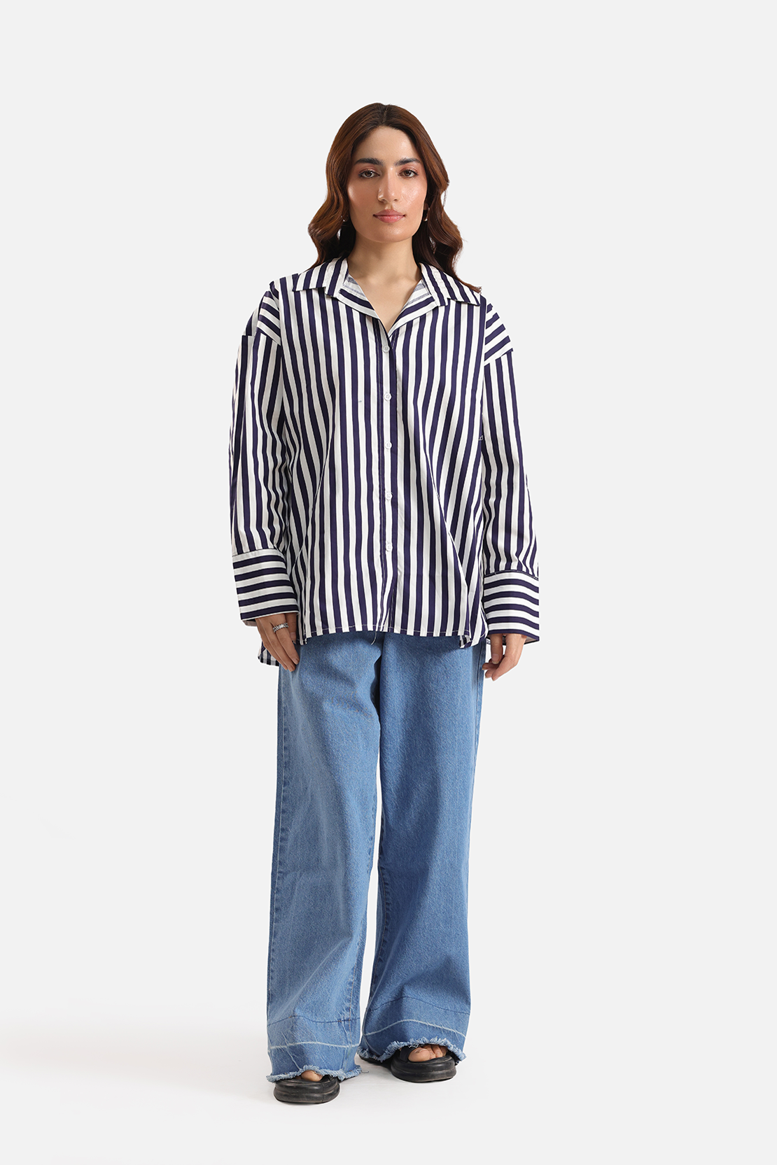 Oversized striped shirt