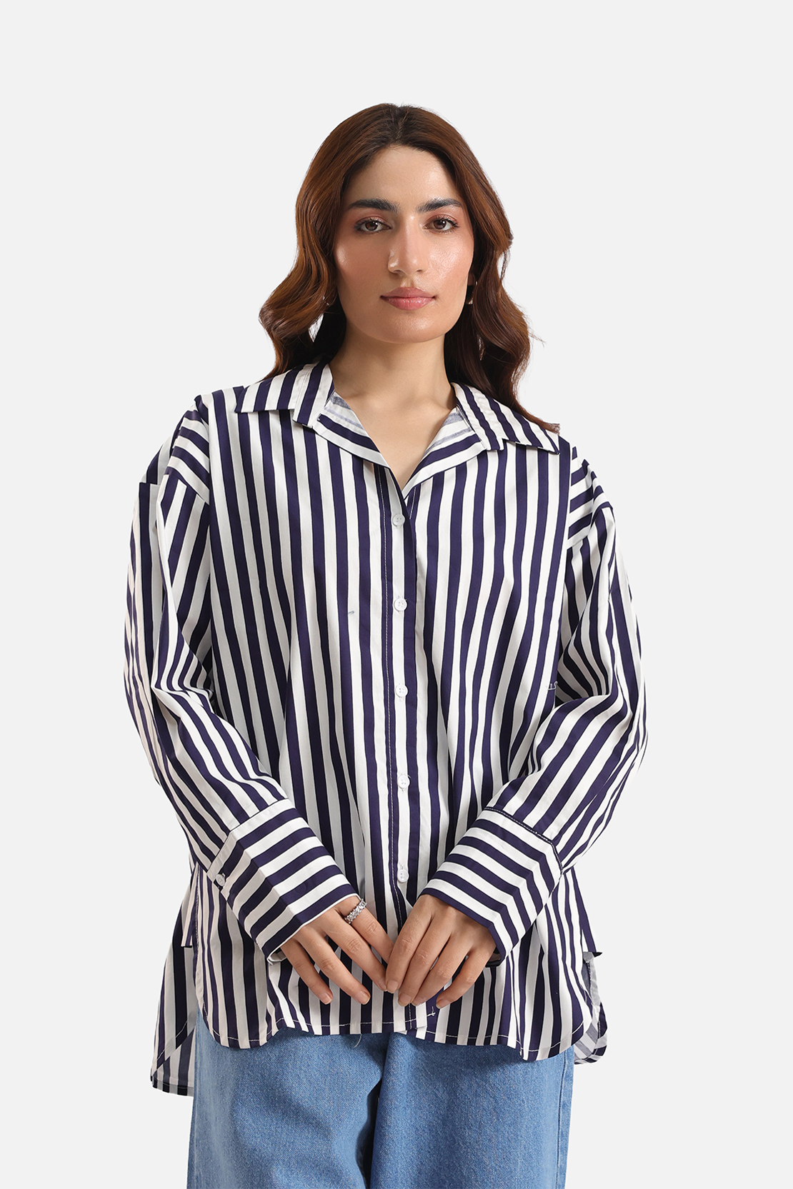Oversized striped shirt