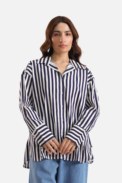 Oversized striped shirt