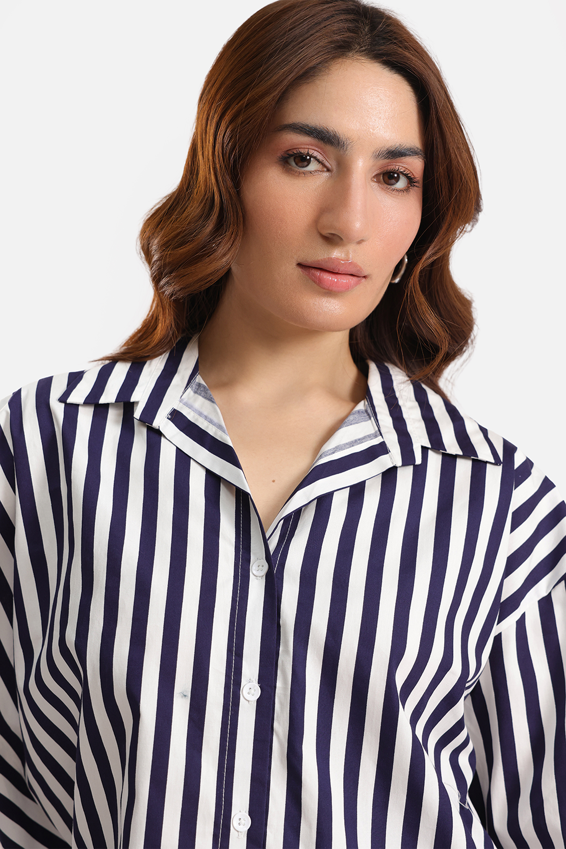 Oversized striped shirt