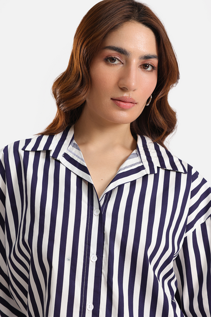 Oversized striped shirt