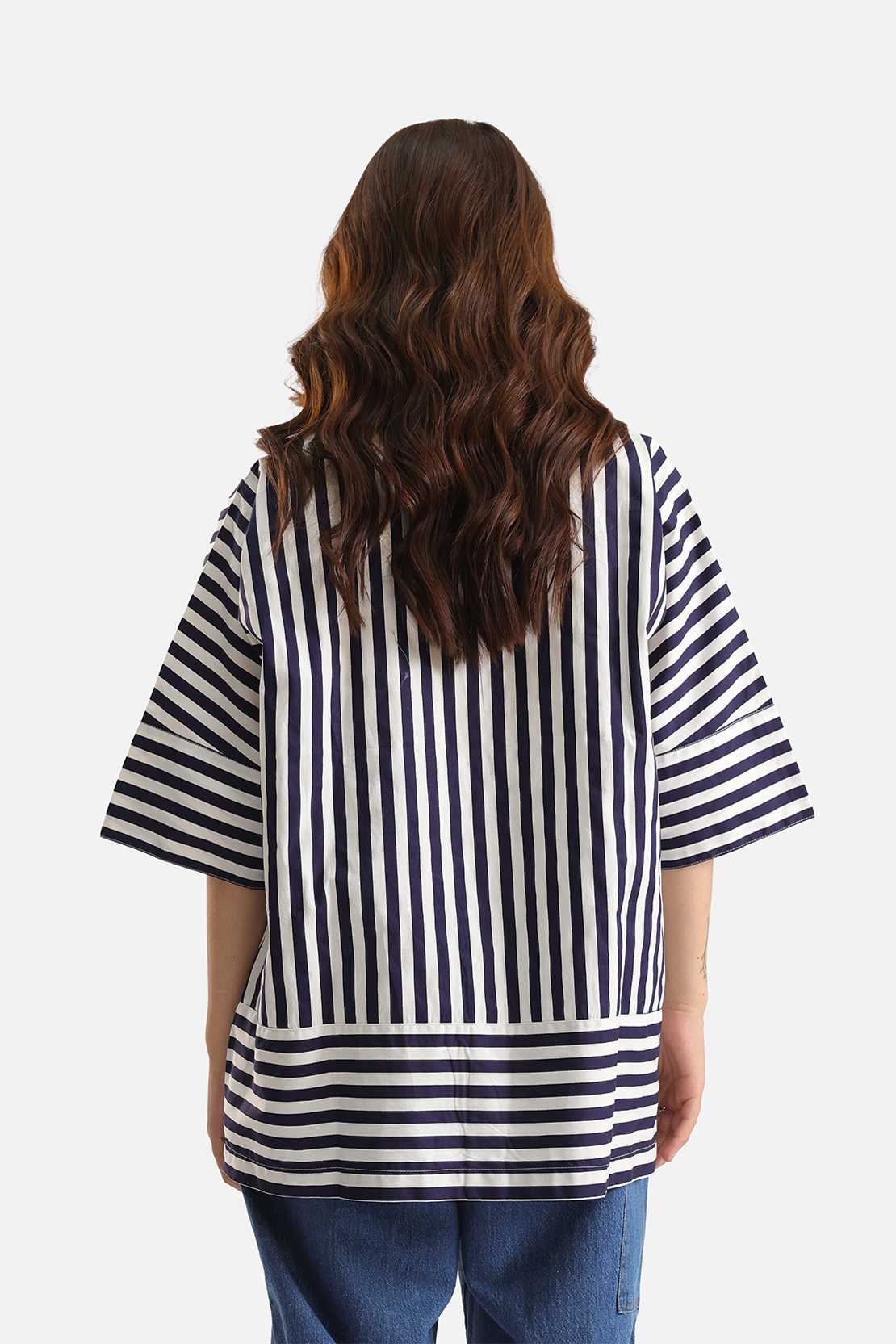 Boxy-fit striped shirt