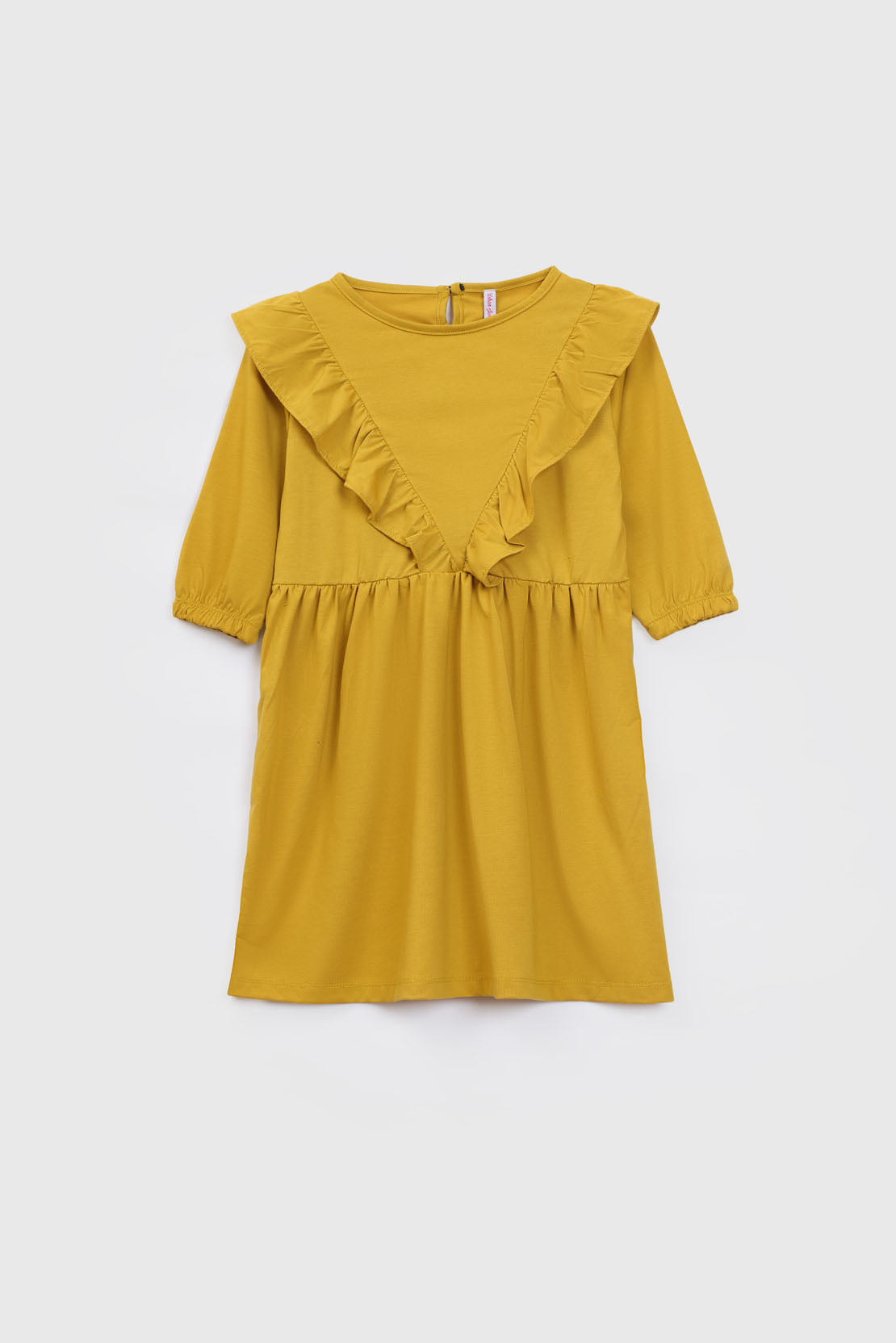 FLOUNCE-TRIMMED DRESS