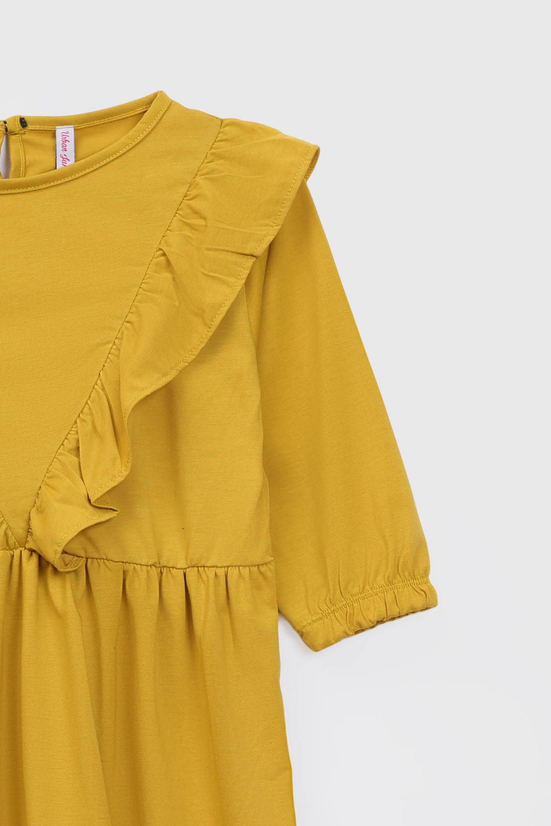 FLOUNCE-TRIMMED DRESS