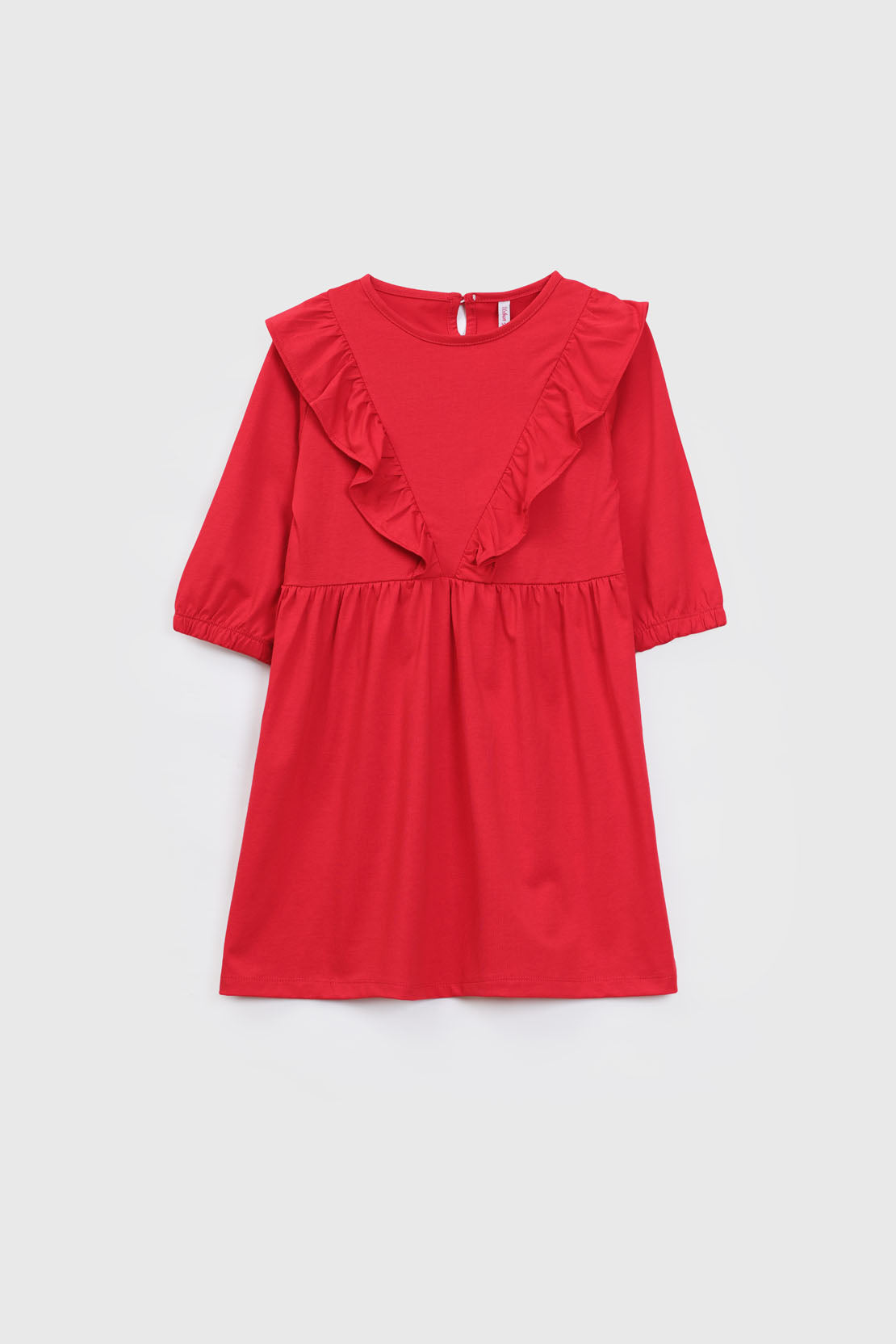 FLOUNCE-TRIMMED DRESS