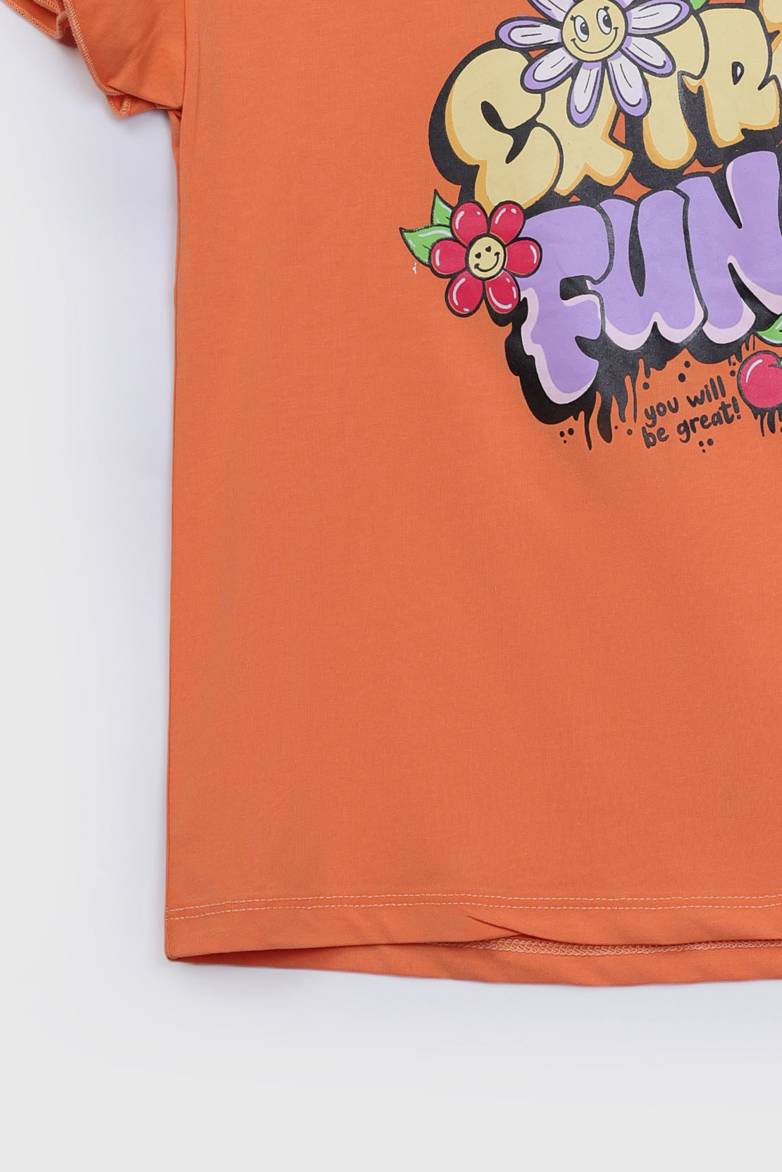 RUFFLED SLEEVE T-SHIRT