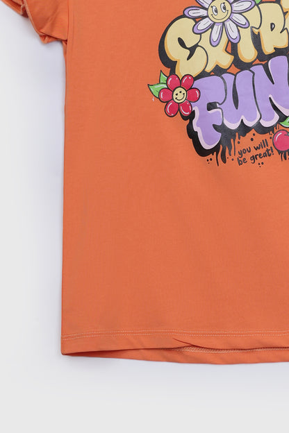 RUFFLED SLEEVE T-SHIRT