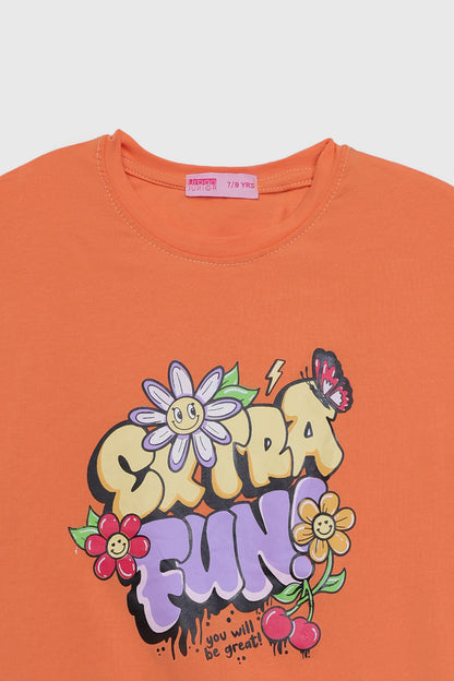 RUFFLED SLEEVE T-SHIRT